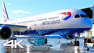 INSANE GRAPHICS  MSFS Realistic 7 Hour Full Flight To Boston Airport  Boeing 78710 Dreamliner [upl. by Tri223]