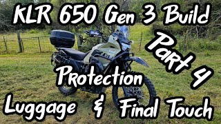 KLR650 Gen 3 Build  Luggage Protection And Everything Else [upl. by Ynatterb]