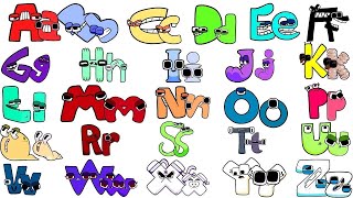 Alphabet Lore Snakes transform Uppercase and Lowercase Letters ABC from o A Z [upl. by Eirojam612]