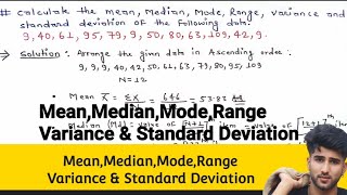 Mean Median Mode Range Variance and Standard Deviation  Individual Series  Arya Anjum [upl. by Annadiana327]