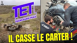 TET CAHORS  IL CASSE LE CARTER AU MILIEUX DE RIEN  600 TRANSALP [upl. by Evangeline]