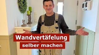 Wandverkleidung mit Holzleisten selber bauen  DHTrockenbau [upl. by Callie]