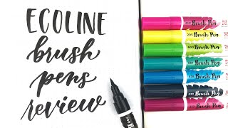 Ecoline Brush Pens Review AND Compared to Karin Markers [upl. by Anitsyrk948]