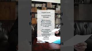 English term Compensatory Damages legalwords englishlearningpodcast englishvocabulary [upl. by Weinberg]