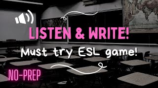 Listen amp Write beginners Try this ESL activity with your students NOPREP [upl. by Dnomyar600]