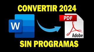 COMO CONVERTIR un documento de WORD a PDF ✅ ¡Rápido y Fácil 2024 [upl. by Jacklyn12]