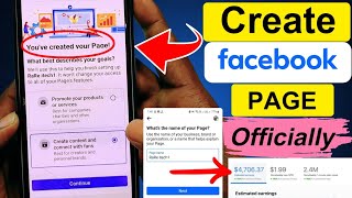 How to Create Facebook Page Officially in 2024  New Update [upl. by Rednal]