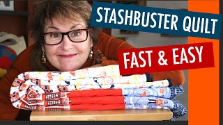 ❤️🇬🇧⭐️FAST amp EASY FREE QUILT PATTERN  BEGINNER BARGELLO  STASHBUSTER [upl. by Sined]