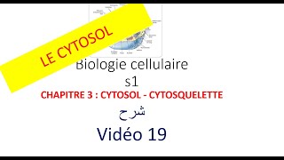 biologie cellulaire s1 vidéo 019  CYTOSOL  CYTOSQUELETTE شرح [upl. by Ahsimik498]