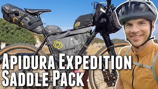 Apidura Expedition Saddle Pack Test  Praxiserfahrungen mit der Apidura Satteltasche [upl. by Ednutey284]