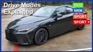 Lexus IS350 F Sport Drive Modes [upl. by Eicirtap]