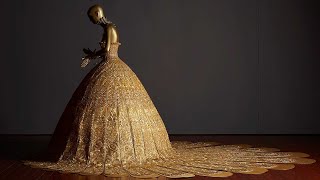 Guo Pei  Haute Couture  Gown made of gold [upl. by Peter]