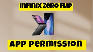 App permission setting infinix Zero Flip  How to set app permissions  App settings [upl. by Rtoip]