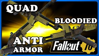 Fallout 76 Best Prefix for Commando Rifles Fixer and Similar Bloodied vs Anti Armor vs Quad [upl. by Adelheid]