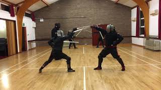 Scottish Broadsword Sparring  Esther vs Nick [upl. by Ayotaj]