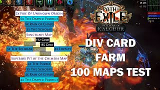 Poe 3 25  Divination card faming with abyss 100 Map test [upl. by Carolle]