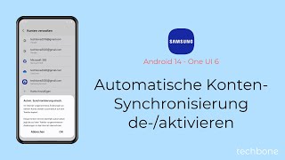 Automatische KontenSynchronisierung aktivieren oder deaktivieren  Samsung Android 14  One UI 6 [upl. by Kriste]