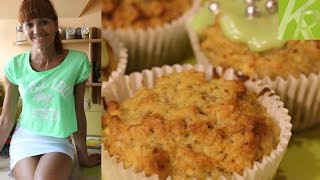 Muffinki bananowe bez glutenu  Dietetyczne przepisy 9 KuchniaRenaty [upl. by Trebor]