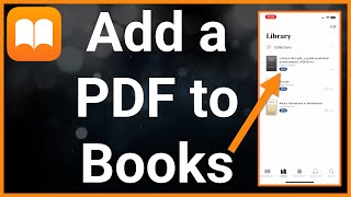 How To Add PDF To Apple Books App [upl. by Glynis]