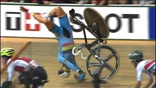 Les plus grosses chutes du cyclisme sur piste track cycling [upl. by Yud]