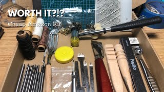 Is the CHEAP Amazon special Leatherworking Kit worth it [upl. by Imiaj229]