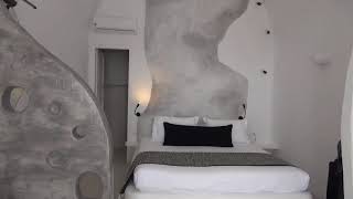 Where to stay in Imerovigli Santorini  Tholos Resort  Superior Suite with balcony  Room Tour [upl. by Llorrac]