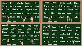 BOY Names 100 Most Popular Baby Boy Names in English  How to Pronounce Boy Names [upl. by Leimaj]