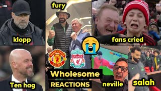 😭All Wholesome REACTIONS to Man United win vs Liverpool Ten Hag Klopp Tyson Fury Neville Salah [upl. by Lidia808]