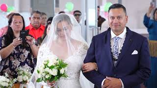 PART 1  WEDDING CEREMONY of Sione amp Summer Falefoou  Taufaahau Chrch Mangere Dec 2023 Aucj Nz [upl. by Adirem]