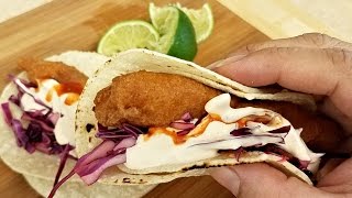 How to make Fish Tacos  Crispy Beer Battered Fish Recipe easyrecipe [upl. by Haydon]