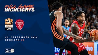 ratiopharm ulm vs FITOne Würzburg Baskets  Full Game Highlights  Spieltag 02 Saison 202425 [upl. by Eilac]