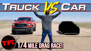 Not Even Close Does the Ram TRX Beat This New Performance Car In a Drag Race Let’s Find Out [upl. by Nayrda]