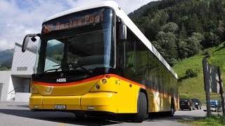 Mit dem Bus durch die Berge  Schweizer Postbus auf der Bristenstrasse und Alpenblick [upl. by Karp21]