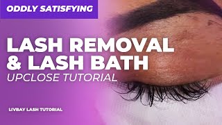 Oddly Satisfying  Lash Removal amp Deep Cleaning Lash Bath [upl. by Whall]