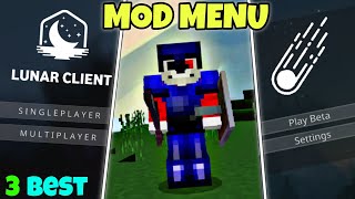 3 Best MOD MENU Clients For MCPE 121  No Lag Mod Menu Clients  Minecraft Pocket Edition 121 [upl. by Mano]