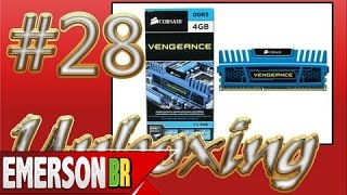 028 Unboxing  Memória Corsair Vengeance 4Gb 1600MHz DDR3 Azul CMZ4GX3M1A1600C9B [upl. by Alimaj]