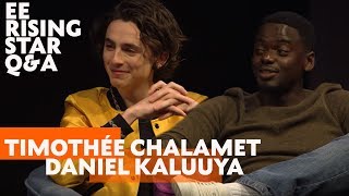 Timothée Chalamet amp Daniel Kaluuya  EE Rising Star QampA [upl. by Amble]