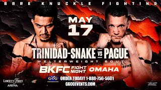 GGCCEvents BKFC Fight Night OMAHA TrinidadSnake vs Pague  MAY 17 [upl. by Oniuqa]