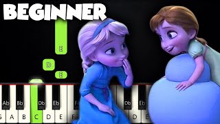 Do You Want To Build A Snowman  Frozen  BEGINNER PIANO TUTORIAL  SHEET MUSIC by Betacustic [upl. by Konstantine774]