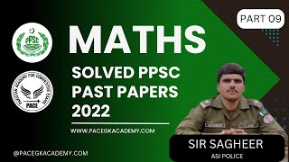 Past Paper no 90 PPSC Past Paper Math 2022 Ppsc Fpsc Math Series Math by Sir Sagheer [upl. by Adanama]