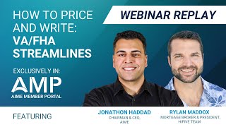 How to Price and Write VAFHA Streamlines  Webinar REPLAY [upl. by Ayk]