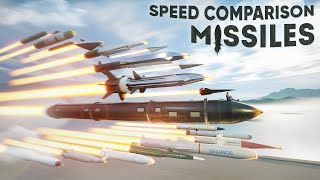 SPEED COMPARISON 3D  Missiles 🚀 [upl. by Onirotciv]