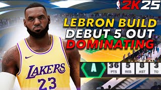 THIS LEBRON JAMES BUILD IS DOMINATING ALREADYFIRST REC GAME DEBUT NBA 2K25 [upl. by Astrid]