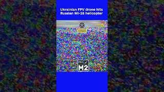 Ukrainian FPV drone hits Russian Mi28 helicopter [upl. by Eelarbed]