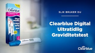 Slik brukes denvideo Clearblue Digital Ultratidlig Graviditetstest kun for Norge [upl. by Trisha]