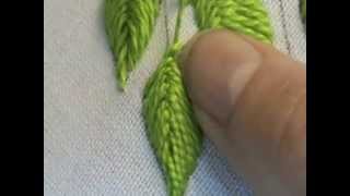 Raised Close Herringbone Stitch Leaf [upl. by Oiril]