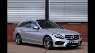 MERCEDES C220D ESTATE AMG LINE PREMIUM 2017 WALK AROUND VIDEO TOUR START UP [upl. by Mientao]