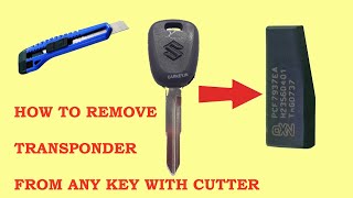 How to Remove Transponder from Key with cutter For converting to Flip Key or For Replacing Key body [upl. by Verney469]