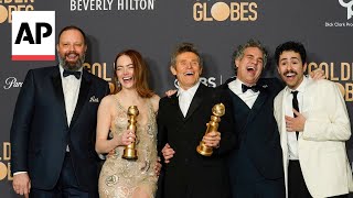 Poor Things Mark Ruffalo surprised over Golden Globes win [upl. by Walrath921]