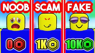 NOOB vs SCAM vs IMPOSTOR Pls Donate Roblox [upl. by Melvin]